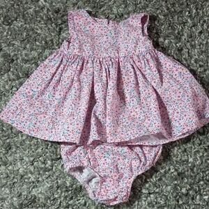 🔥Kids Floral Pink Baby Dress Set Size 0-3m Baby